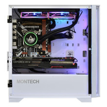 Case, MONTECH, AIR 100 ARGB, MidiTower, Not included, MicroATX, MiniITX, Colour White, AIR100ARGB(W)