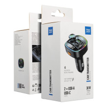 Transmiter for car Blue Star Wave L2 RGB Classy light typ C x1 USB x2 20W black Transmiter for car Blue Star Wave L2 RGB Classy light typ C x1 USB x2 20W black