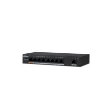 Jungiklis, DAHUA, L2 tipas, darbalaukis / stovas, stovas, 1x10Base-T / 100Base-TX / 1000Base-T, PoE prievadai 8, 96 vata