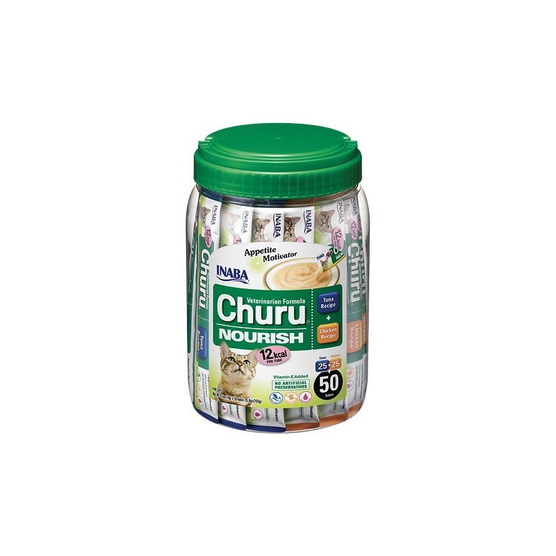 INABA Churu Nourrish vištienos ir tuno skanėstai katėms - 50 x 14 g