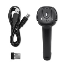 Wireless Barcode Scanner - Qoltec 50856 1D 2D 2.4GHz Black Wireless Barcode Scanner - Qoltec 50856 1D 2D 2.4GHz Black