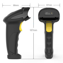 Wireless Barcode Scanner - Qoltec 50856 1D 2D 2.4GHz Black Wireless Barcode Scanner - Qoltec 50856 1D 2D 2.4GHz Black