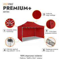 Shopping Tent 3x4.5 Red Zeltpro PREMIUM+