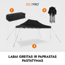 Prekybinė Palapinė 3x4,5 Raudona Zeltpro PREMIUM+