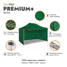 Shopping Tent 3x4.5 Green Zeltpro PREMIUM+