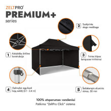Shopping Tent 3x4.5 Black Zeltpro PREMIUM+