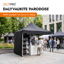 Prekybinė Palapinė 2x2 Juoda Zeltpro PROFRAME Prekybinė Palapinė 2x2 Juoda Zeltpro PROFRAME