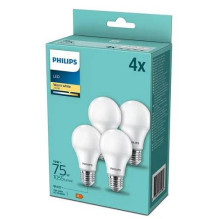 Light bulb Philips LED, A60, 2700 °K E27 10 W 1055 lm 4 pcs Light bulb Philips LED, A60, 2700 °K E27 10 W 1055 lm 4 pcs