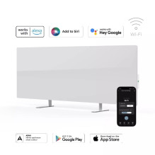 AENO AENO Premium Eco Smart Šildytuvas 700W Tempered glass Infraraudonųjų spindulių + konvekcinis šildymo tipas) Balta