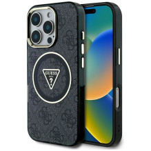 „Guess GUESS“ dėklas, skirtas „iPhone 16 Pro“, suderinamas su „MagSafe GUHMP16LHG4PRTGK“ (IML metalinis blizgučių 4G aps