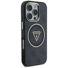 Guess GUESS case for IPHONE 16 Pro compatible with MagSafe GUHMP16LHG4PRTGK (IML Metal Glitter 4G Circle Triangle) black Guess GUESS case for IPHONE 16 Pro compatible with MagSafe GUHMP16LHG4PRTGK (IML Metal Glitter 4G Circle Triangle) black