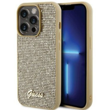 „Guess“ Apple iPhone 15 Pro HC PU DISCO SCRIPT META auksinis