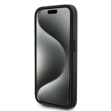 „Guess“ Apple iPhone 15 Pro 4G trikampio formos metalinis logotipas, juodas