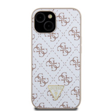 „Guess“ Apple iPhone 15 4G trikampio metalinis logotipas, baltas