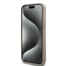 Guess Apple iPhone 15 4G Triangle Metal Logo White