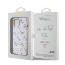 Guess Apple iPhone 15 4G Triangle Metal Logo White