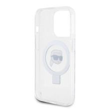Karl Lagerfeld Apple iPhone 15 Pro Hardcase Ring Stand Karl Head MagSafe Transparent Karl Lagerfeld Apple iPhone 15 Pro Hardcase Ring Stand Karl Head MagSafe Transparent