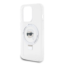 Karl Lagerfeld Apple iPhone 15 Pro Hardcase Ring Stand Karl Head MagSafe Transparent Karl Lagerfeld Apple iPhone 15 Pro Hardcase Ring Stand Karl Head MagSafe Transparent