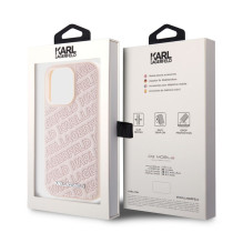 Karl Lagerfeld Apple iPhone 15 Pro Max dėklas, rožinis, K rašto Karl Lagerfeld Apple iPhone 15 Pro Max dėklas, rožinis, K rašto