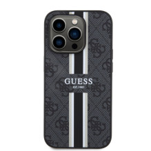Guess Apple iPhone 15 Pro Case Cover 4G Printed Stripes Black Guess Apple iPhone 15 Pro Case Cover 4G Printed Stripes Black