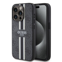 Guess Apple iPhone 15 Pro Case Cover 4G Printed Stripes Black Guess Apple iPhone 15 Pro Case Cover 4G Printed Stripes Black