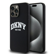 DKNY Apple iPhone 15 Pro Max 6.7 dėklas, skysto silikono, baltos spalvos, su spausdintu logotipu, MagSafe Black DKNY Apple iPhone 15 Pro Max 6.7 dėklas, skysto silikono, baltos spalvos, su spausdintu logotipu, MagSafe Black