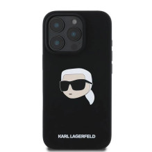Karl Lagerfeld Apple iPhone 16 Pro kietas silikoninis dėklas su Karl Head Print MagSafe juodos spalvos Karl Lagerfeld Apple iPhone 16 Pro kietas silikoninis dėklas su Karl Head Print MagSafe juodos spalvos