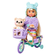 El doll with a bicycle