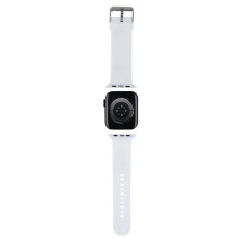 „Karl Lagerfeld“ – „Karl Lagerfeld“ 3D guminis galvos dirželis „Apple Watch 42 / 44 / 45 / 49 mm“ – baltas