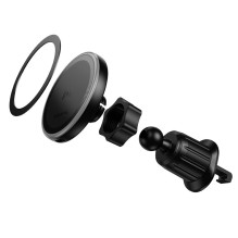 Automobilinis laikiklis-įkroviklis Borofone BH224 Magsafe 15W juodas Automobilinis laikiklis-įkroviklis Borofone BH224 Magsafe 15W juodas