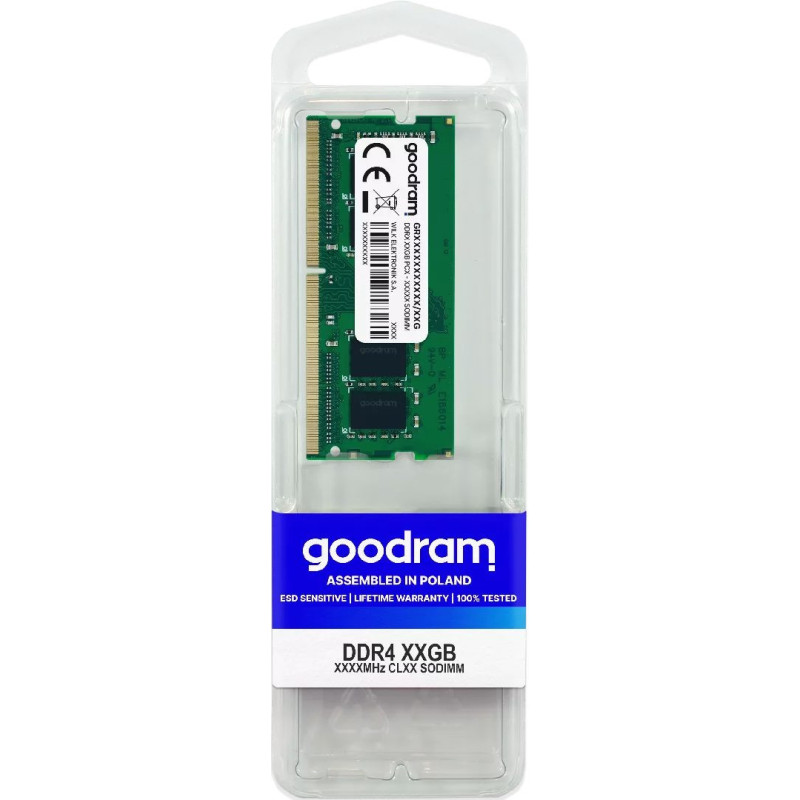 Goodram GR2400S464L17S / 8G atminties modulis 8 GB 1 x 8 GB DDR4 2400 MHz