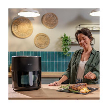 Heiluftfritteuse Cecofry&Grill Duoheat 6500 (schwarz, 2.200 Watt, Korb 6,5 Liter, mit Sichtfenster, doppeltes Heizel Heiluftfritteuse Cecofry&Grill Duoheat 6500 (schwarz, 2.200 Watt, Korb 6,5 Liter, mit Sichtfenster, doppeltes Heizel