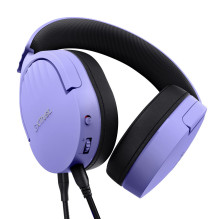Trust GXT 489P FAYZO ausinės su laidinėmis Head žaidimų ausinės su laidinėmis, juodos, violetinės