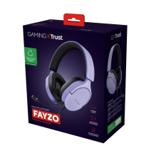 Trust GXT 489P FAYZO ausinės su laidinėmis Head žaidimų ausinės su laidinėmis, juodos, violetinės