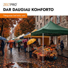 Shopping Tent 3x2 Green Zeltpro PROFRAME