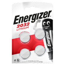 Monetų Elementų Baterija - Energizer CR2032 3 V 4 Vnt.