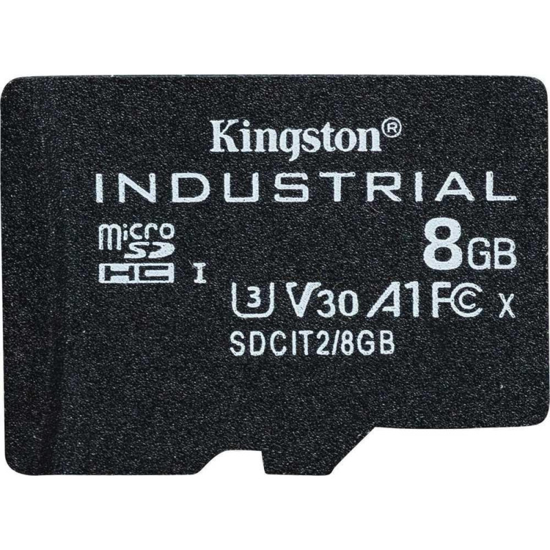 Kingston Technology 8GB microSDHC Industrial C10 A1 pSLC kortelės vienetas be adapterio