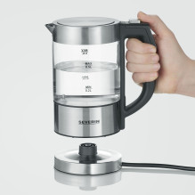 Severin WK 3458 Digitaler Mini Glas-Wasserkocher 1100W 0,5l transparent / Black / silber Severin WK 3458 Digitaler Mini Glas-Wasserkocher 1100W 0,5l transparent / Black / silber