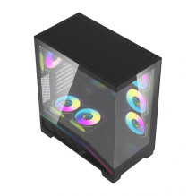 Kompiuterio Korpusas - DarkFlash K430 , ATX , 6 Ventiliatoriai , USB-C , Juodas Kompiuterio Korpusas - DarkFlash K430 , ATX , 6 Ventiliatoriai , USB-C , Juodas