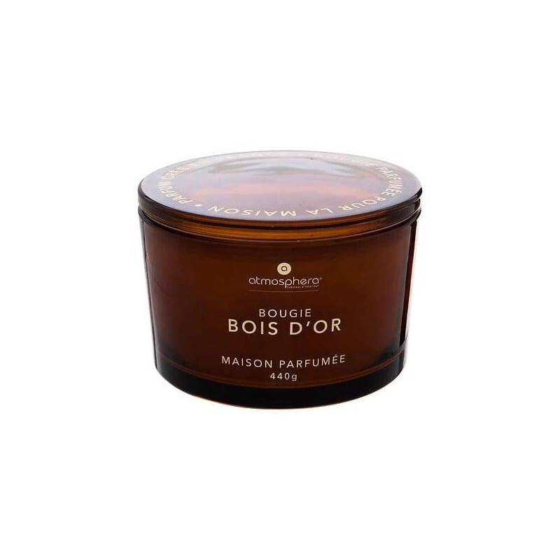 Candle, aromatic Atmosphera Glowy Woody, 30 h, 440 g