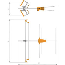 Antenna RTV Televes Antenna VHF Televes Yagi V BIII, ref. 106601 Antenna RTV Televes Antenna VHF Televes Yagi V BIII, ref. 106601