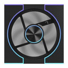 Korpuso Ventiliatorius - DarkFlash DM8 LINE Black 800-1 600 RPM 58 CFM PWM ARGB, Juodas Korpuso Ventiliatorius - DarkFlash DM8 LINE Black 800-1 600 RPM 58 CFM PWM ARGB, Juodas
