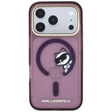 Dėklas Karl Lagerfeld IML Choupette Peekaboo MagSafe Apple iPhone 18 Pro Max tamsiai raudonas Dėklas Karl Lagerfeld IML Choupette Peekaboo MagSafe Apple iPhone 18 Pro Max tamsiai raudonas