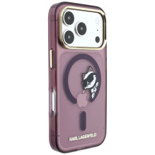 Dėklas Karl Lagerfeld IML Choupette Peekaboo MagSafe Apple iPhone 18 Pro Max tamsiai raudonas Dėklas Karl Lagerfeld IML Choupette Peekaboo MagSafe Apple iPhone 18 Pro Max tamsiai raudonas