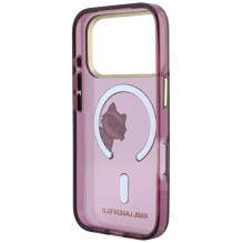 Dėklas Karl Lagerfeld IML Choupette Peekaboo MagSafe Apple iPhone 18 Pro Max tamsiai raudonas Dėklas Karl Lagerfeld IML Choupette Peekaboo MagSafe Apple iPhone 18 Pro Max tamsiai raudonas