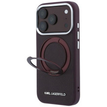 Dėklas Karl Lagerfeld PU Saffiano Ring Stand MagSafe Apple iPhone 18 Pro Max tamsiai raudonas Dėklas Karl Lagerfeld PU Saffiano Ring Stand MagSafe Apple iPhone 18 Pro Max tamsiai raudonas