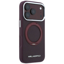 Dėklas Karl Lagerfeld PU Saffiano Ring Stand MagSafe Apple iPhone 18 Pro Max tamsiai raudonas Dėklas Karl Lagerfeld PU Saffiano Ring Stand MagSafe Apple iPhone 18 Pro Max tamsiai raudonas