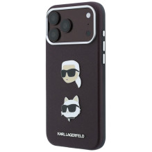 Dėklas Karl Lagerfeld PU Semi Wrap Saffiano K&CH Heads Apple iPhone 18 Pro Max tamsiai raudonas Dėklas Karl Lagerfeld PU Semi Wrap Saffiano K&CH Heads Apple iPhone 18 Pro Max tamsiai raudonas