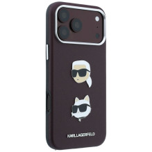 Dėklas Karl Lagerfeld PU Semi Wrap Saffiano K&CH Heads Apple iPhone 18 Pro Max tamsiai raudonas Dėklas Karl Lagerfeld PU Semi Wrap Saffiano K&CH Heads Apple iPhone 18 Pro Max tamsiai raudonas