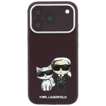 Dėklas Karl Lagerfeld PU Semi Wrap Smooth Sketch Bodies Magsafe Apple iPhone 18 Pro tamsiai raudonas Dėklas Karl Lagerfeld PU Semi Wrap Smooth Sketch Bodies Magsafe Apple iPhone 18 Pro tamsiai raudonas